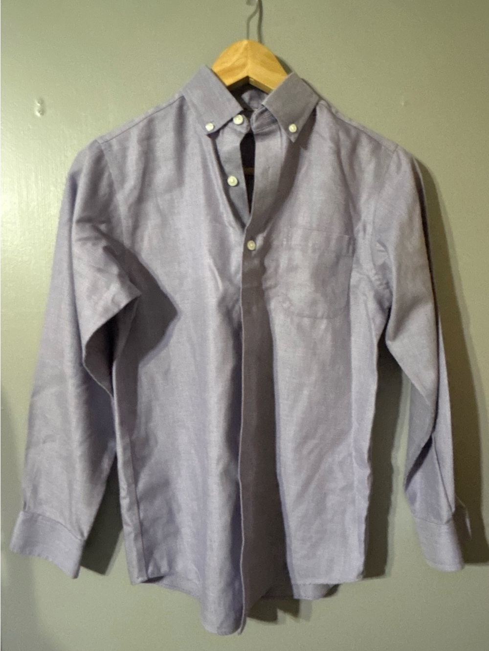 Class Club Light Lavender Button-Down Long Sleeve Shirt Size 12